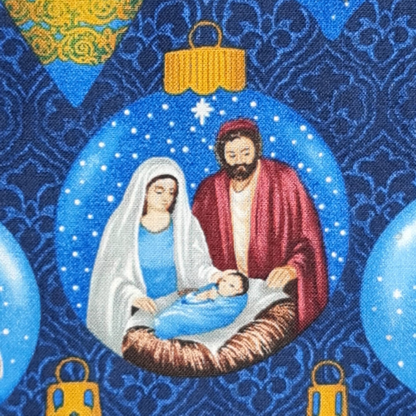 Tela bolas de Navidad Nacimiento